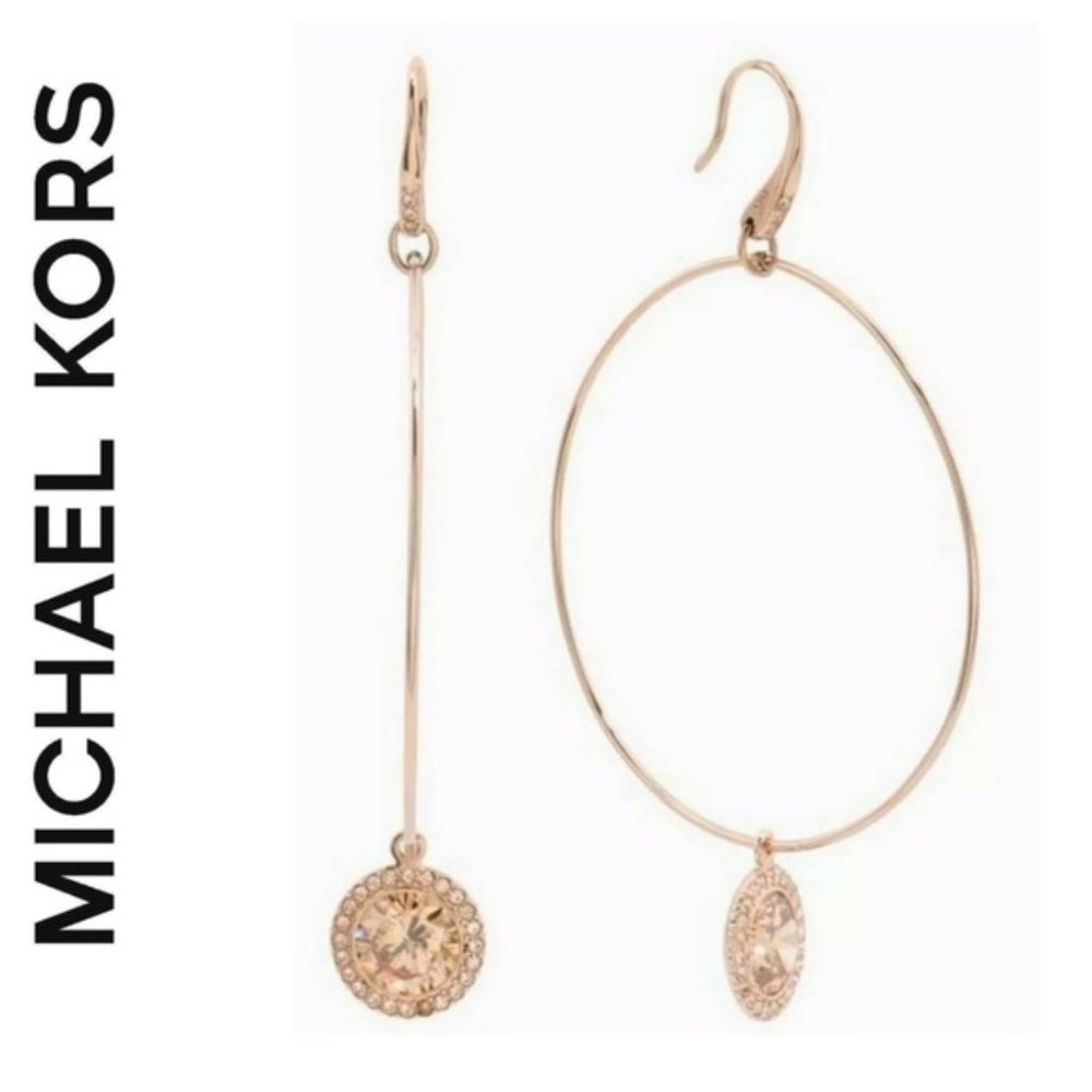 NWOT! Michael Kors Hoop Diamond Dangle Earrings